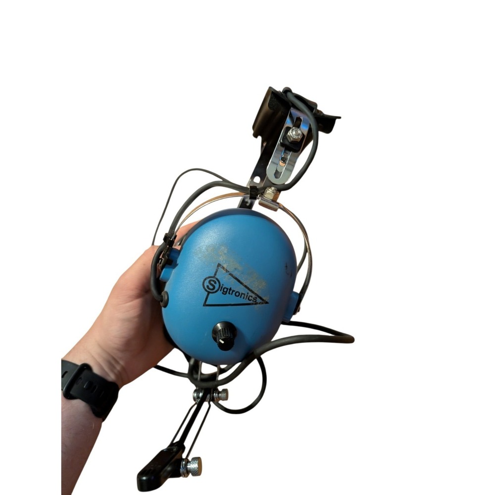 Sigtronics S-20 Aviation Headset Dual GA Plug Pilot Headphones-USA Made-Blue